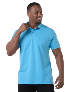 Camisa Polo Piquet Masculina Azul Claro