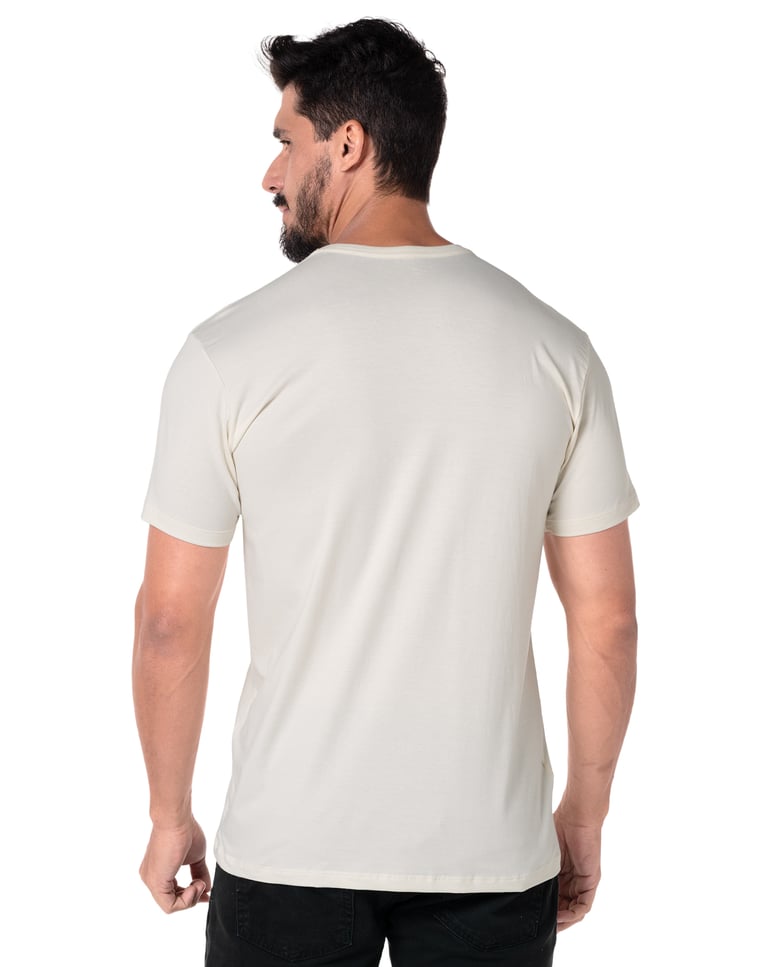 Camiseta de Algodão Egípcio Off White