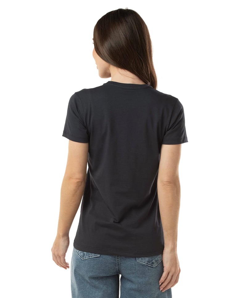 Camiseta de Algodão Egípcio Feminina Grafite