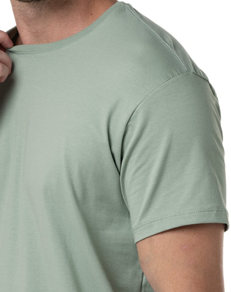 Camiseta de Algodão Egípcio Verde Sálvia
