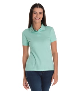 Camisa Polo Piquet Feminina Verde Claro