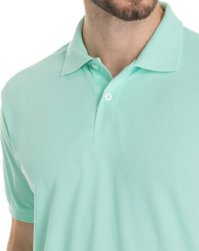 Camisa Polo Piquet Masculina Verde Claro