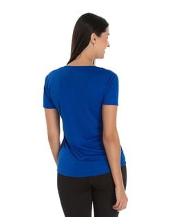 Camiseta Feminina Dry Fit Azul Royal Proteção UV 30+
