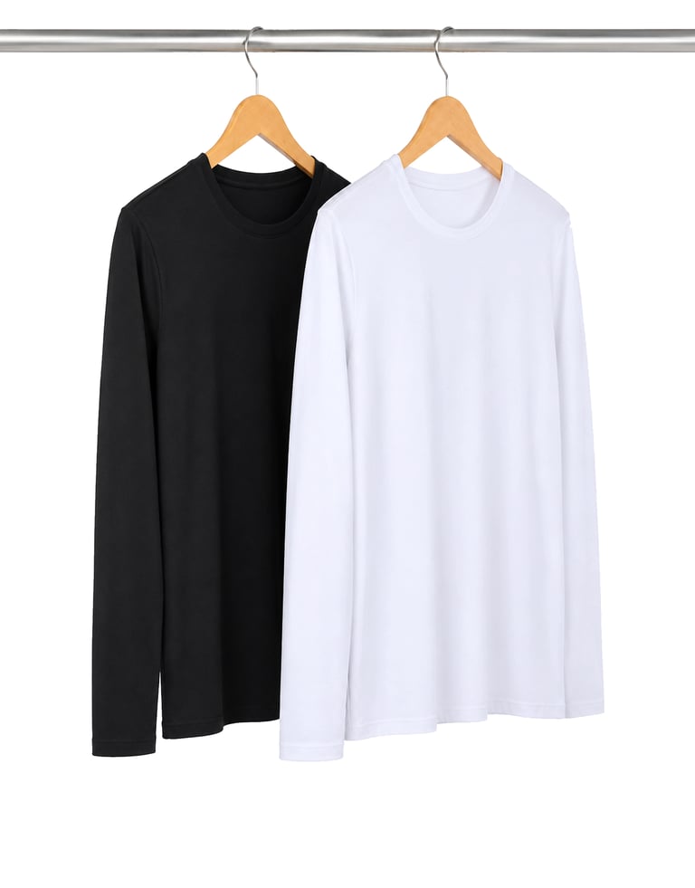 Kit 2 Camisetas Manga Longa Tech Modal Masculina