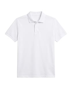 Kit 5 Camisas Polo Piquet Masculinas Branca