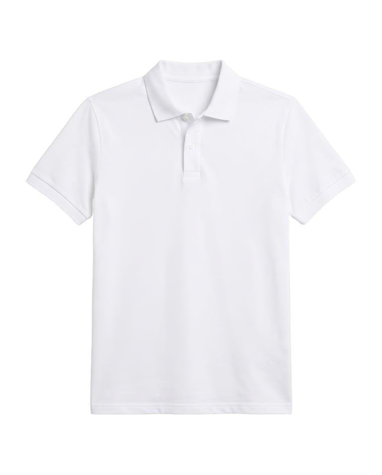 Kit 5 Camisas Polo Piquet Masculinas Branca