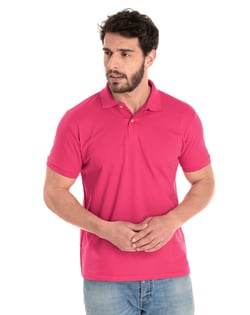 Camisa Polo Piquet Masculina Rosa Pink