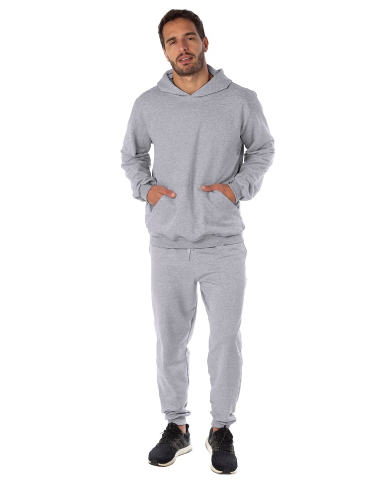 Conjunto Moletom Masculino com Capuz Cinza Mescla 02