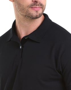 Camisa Polo Piquet Masculina Preta