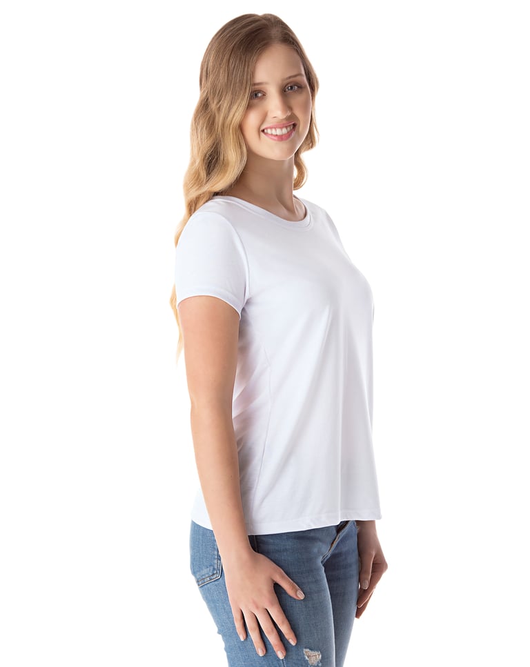 Baby Look PV / Malha Fria Branca