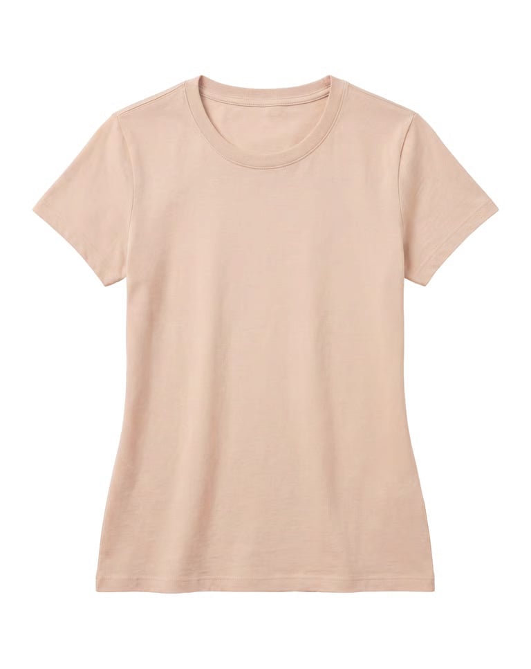 Baby Look de Algodão Premium Areia