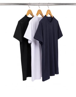 Kit 3 Camisetas de Algodão Egípcio Masculinas
