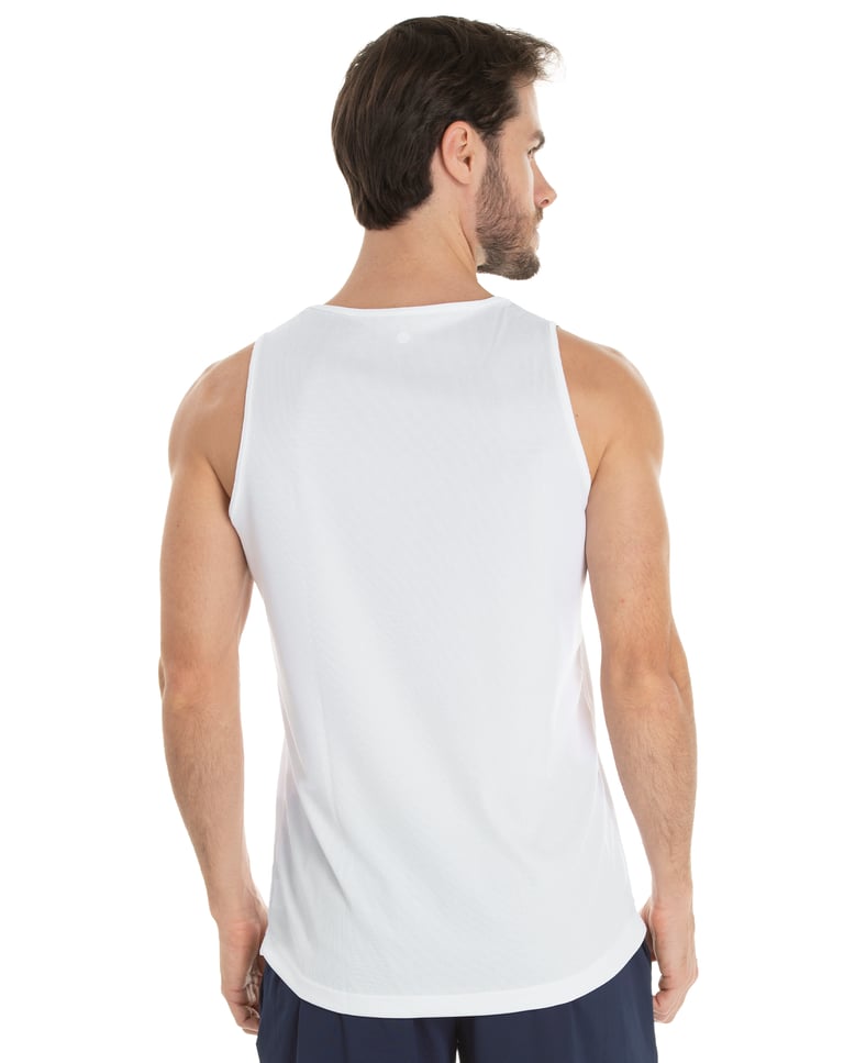 Regata Dry Fit Branca Proteção UV 30+
