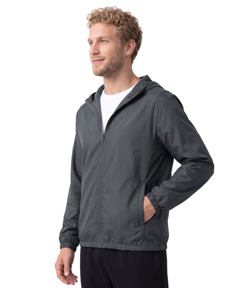 Jaqueta Corta Vento Masculina Cinza Chumbo