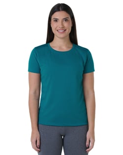 Camiseta Feminina Dry Fit Verde Imperial Proteção UV 30+