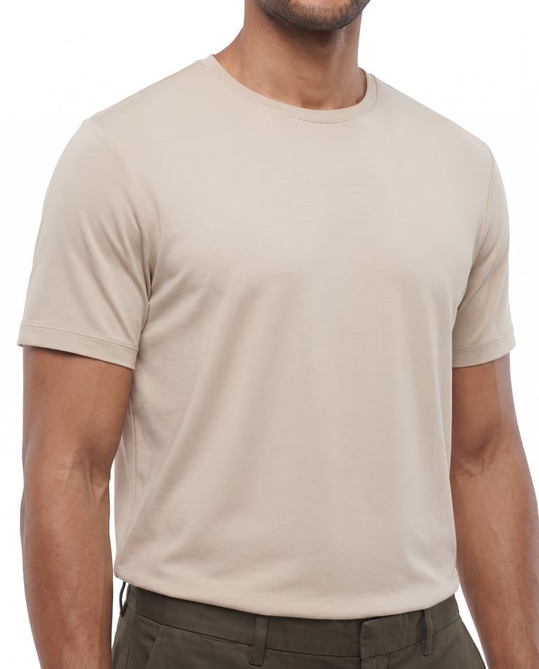 Camiseta Tech Modal Masculina Areia