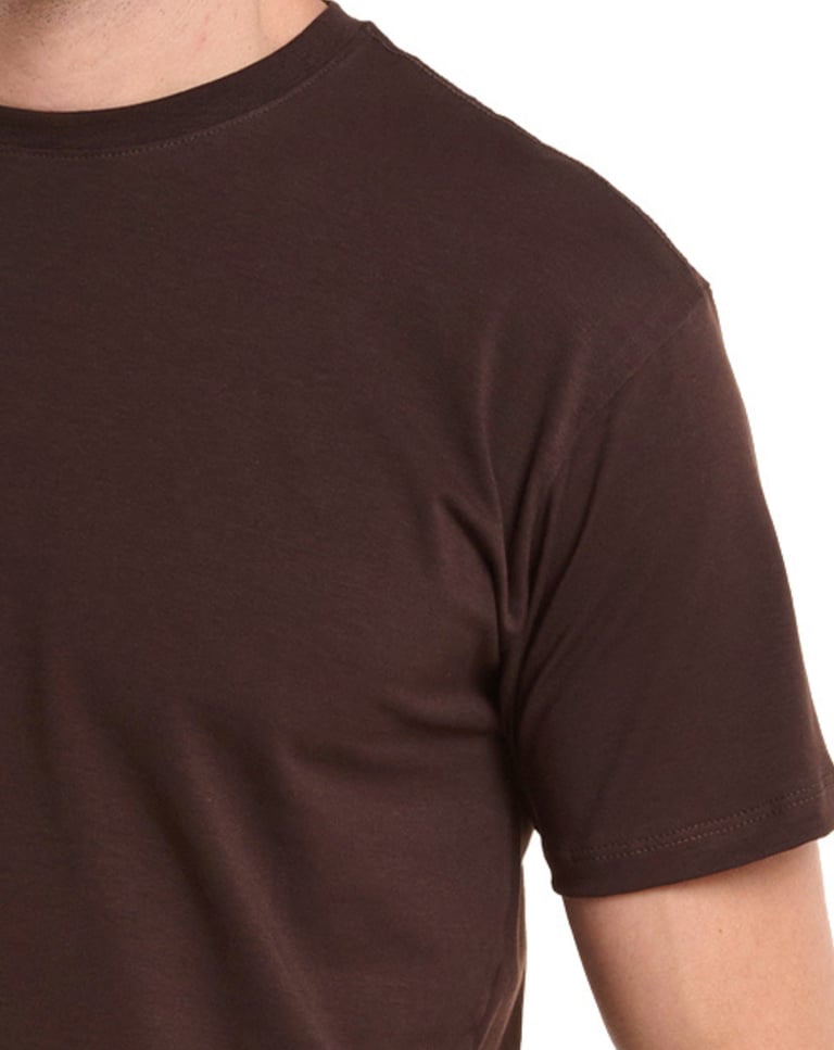 Camiseta de Algodão Egípcio Marrom Café