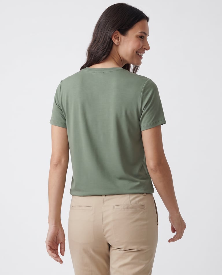 Camiseta Tech Modal Feminina Verde Oliva