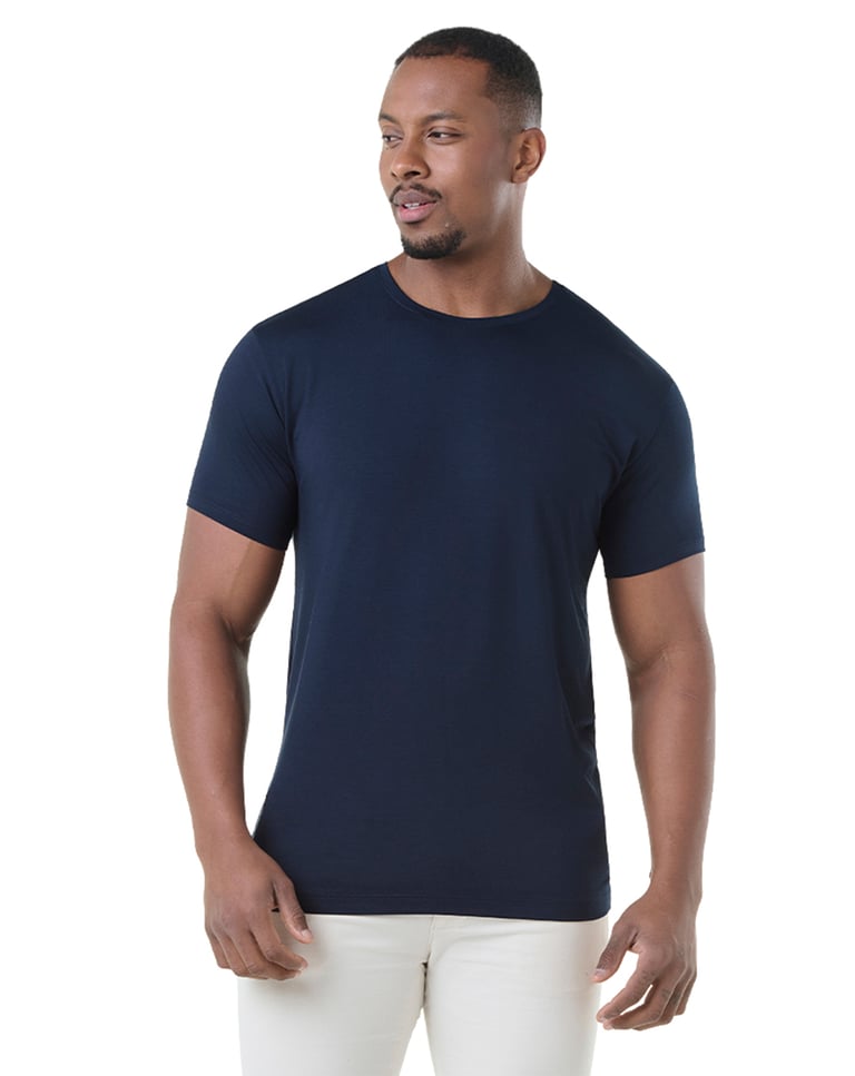 Camiseta Tech Modal Masculina Azul Marinho