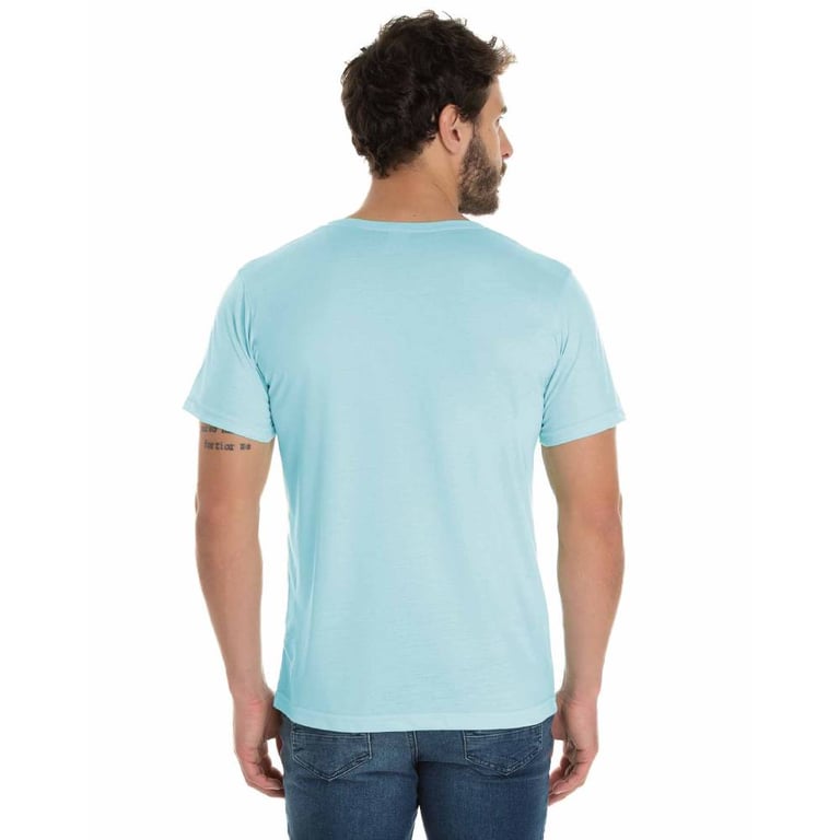 Camiseta de Poliéster/Sublimática Azul Bebê