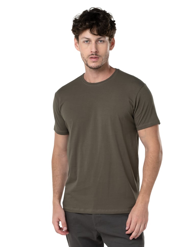 Camiseta de Algodão Egípcio Cinza Mineral