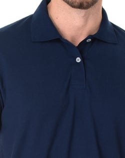 Camisa Polo Piquet Masculina Azul Marinho
