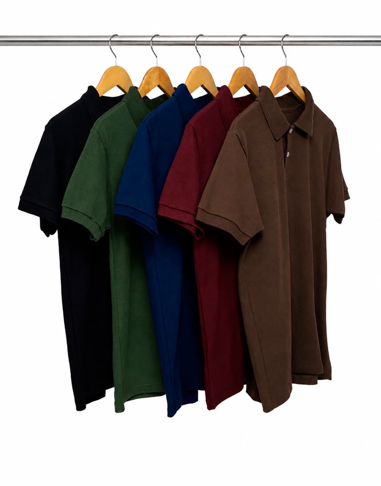 Kit 5 Camisas Polo Piquet Masculinas 04