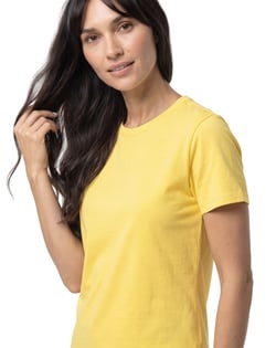 Baby Look de Algodão Premium Amarela