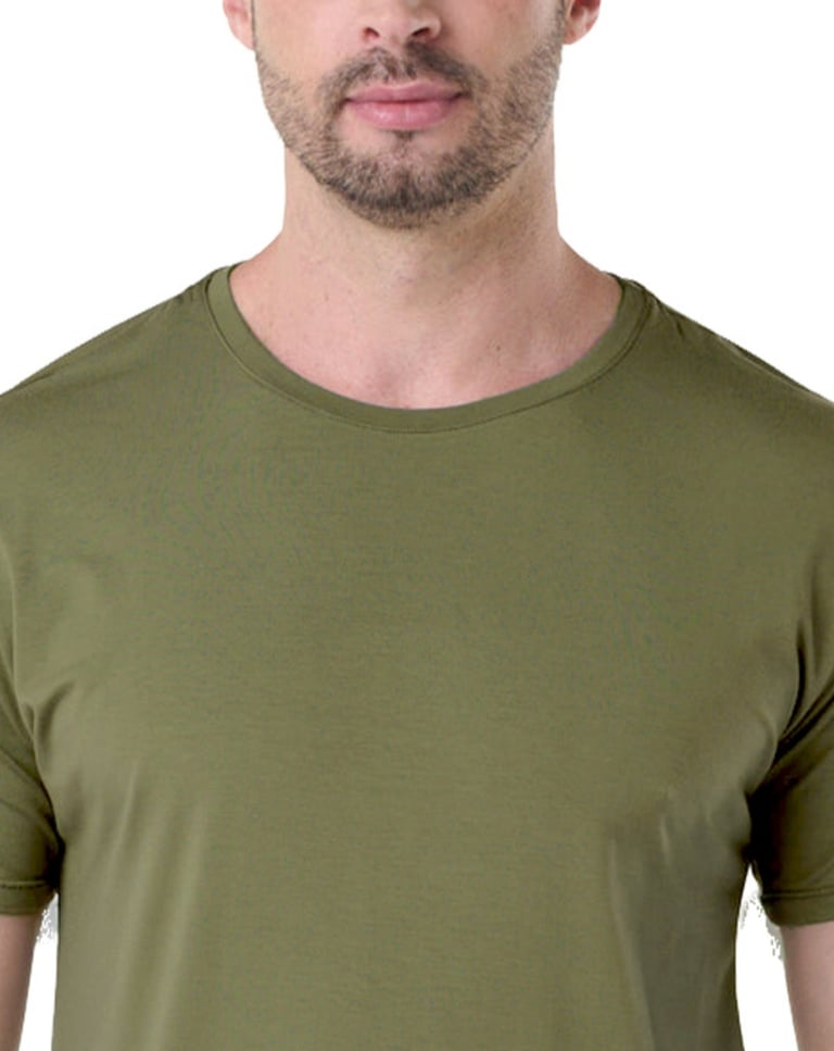 Camiseta Tech Modal Masculina Caqui