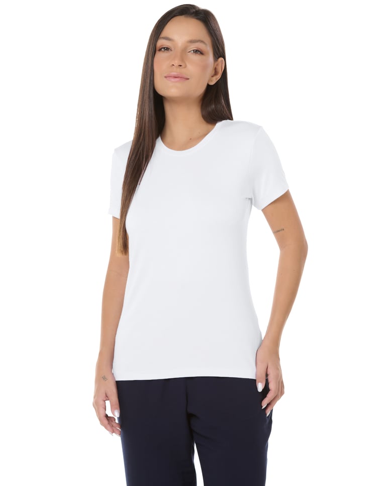 Camiseta Tech Modal Feminina Branca