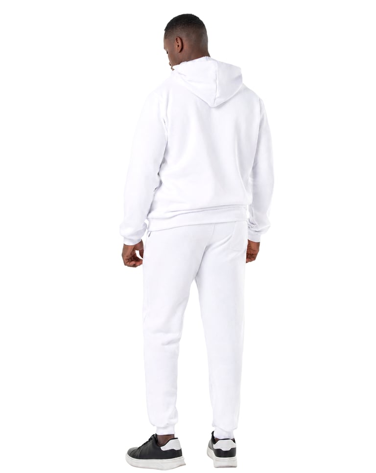 Conjunto Moletom Masculino com Capuz Branco 05