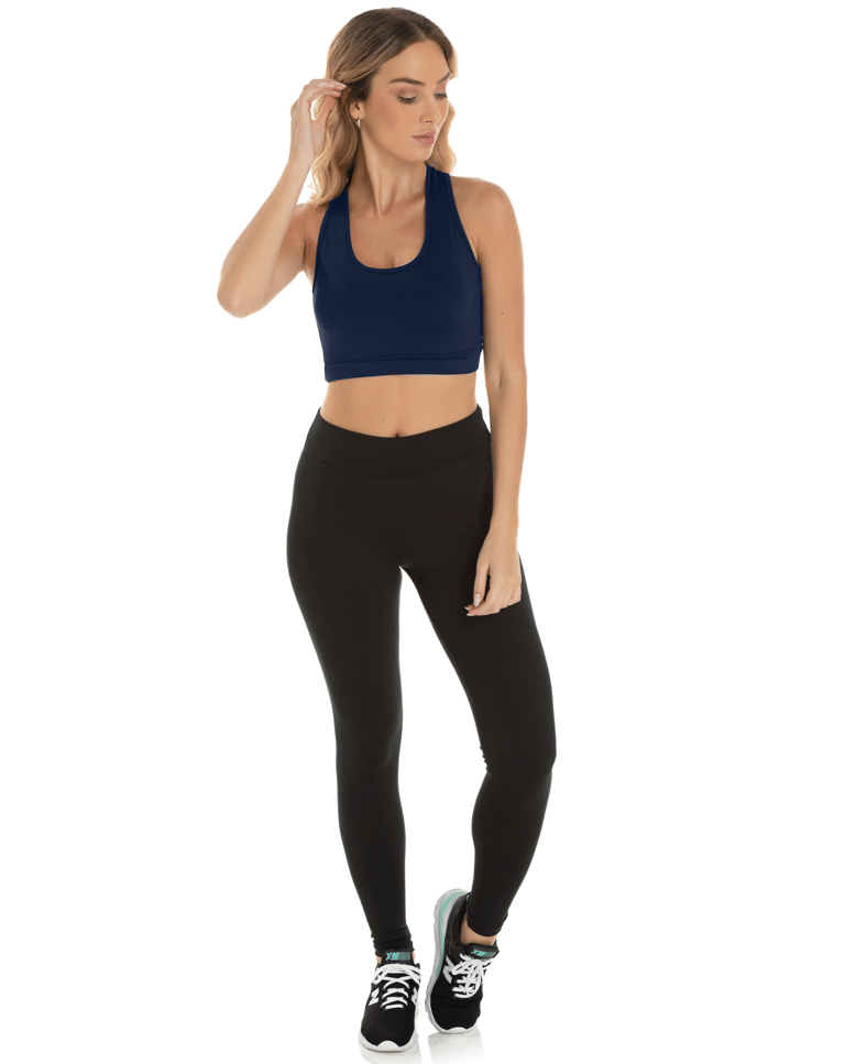 Kit 3 Tops Nadador Fitness Feminino Azul Marinho 