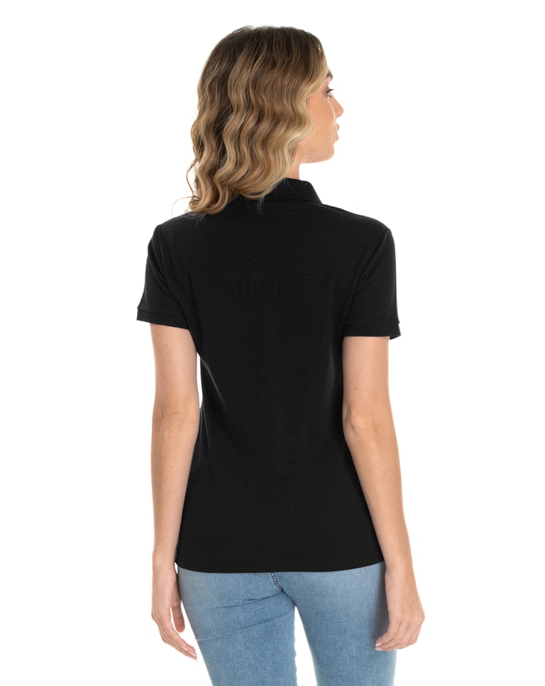 KIT 3 Camisas Polo Piquet Feminina Preta