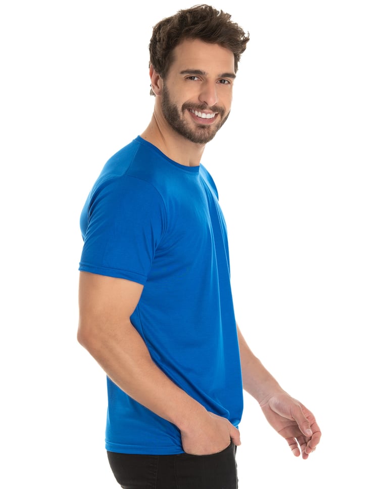 KIT 5 Camisetas de Poliéster/Sublimática Azul Royal