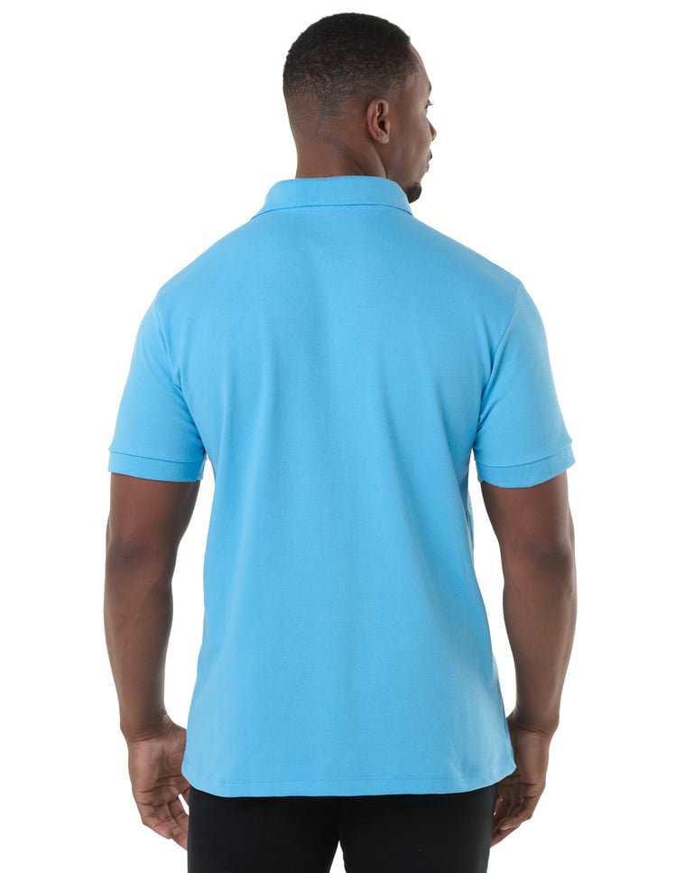Camisa Polo Piquet Masculina Azul Claro