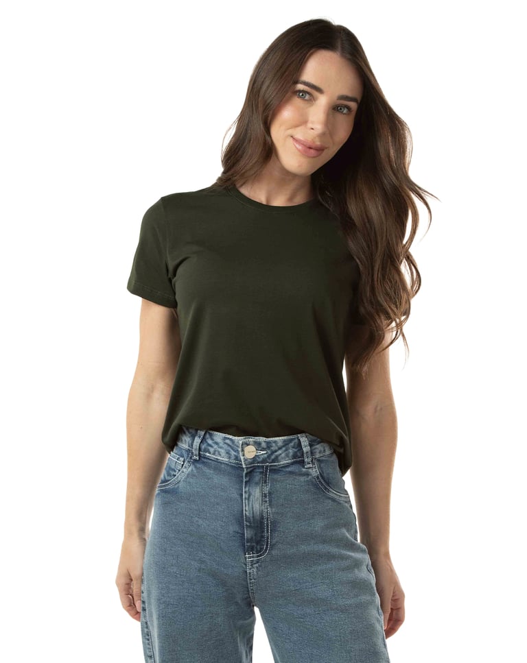 Kit 3 Camisetas de Algodão Egípcio Feminina 01