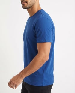 Camiseta de Algodão Premium Azul Royal