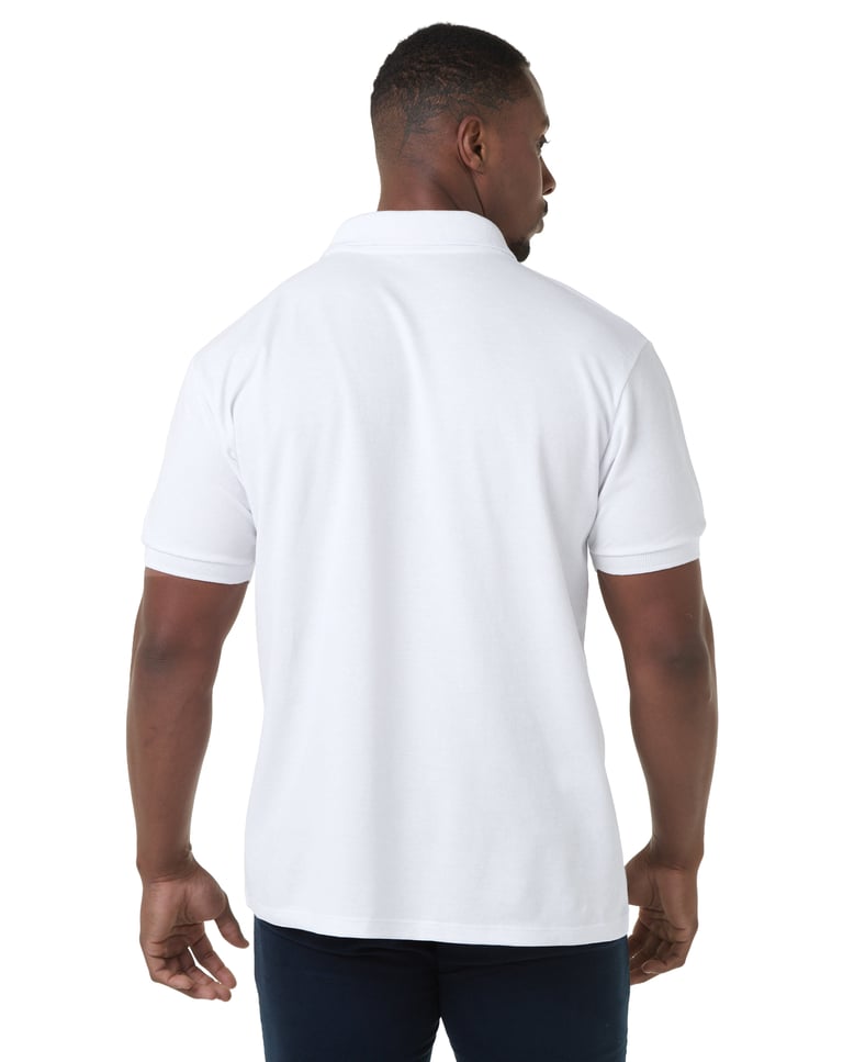 Kit 5 Camisas Polo Piquet Masculinas Branca