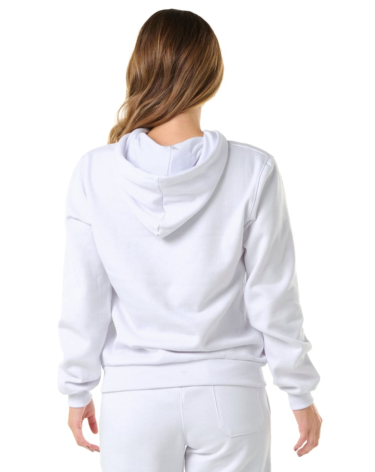 Moletom Canguru com Capuz Feminino Branco 