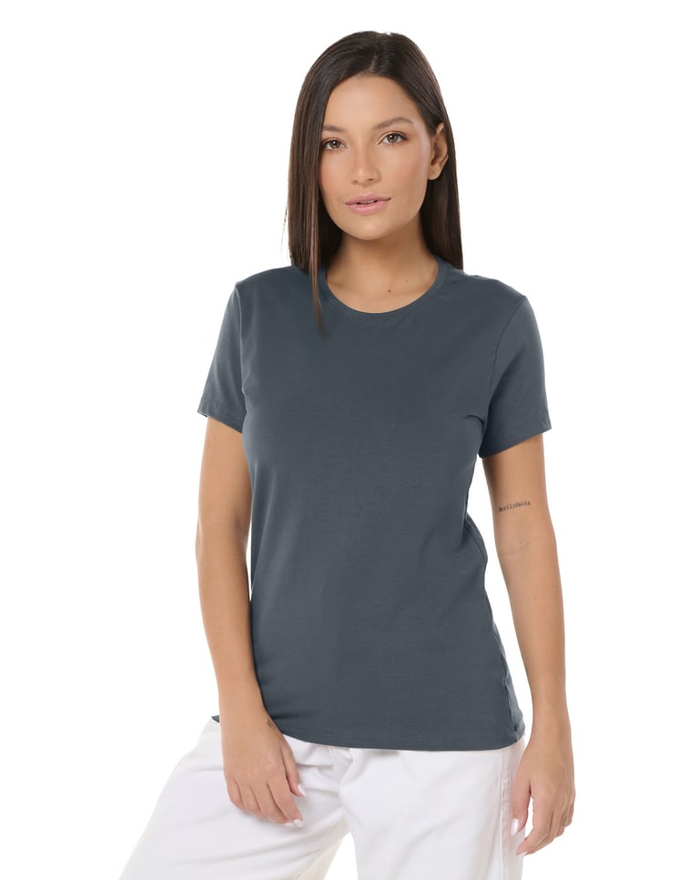 Camiseta Tech Modal Feminina Cinza Chumbo