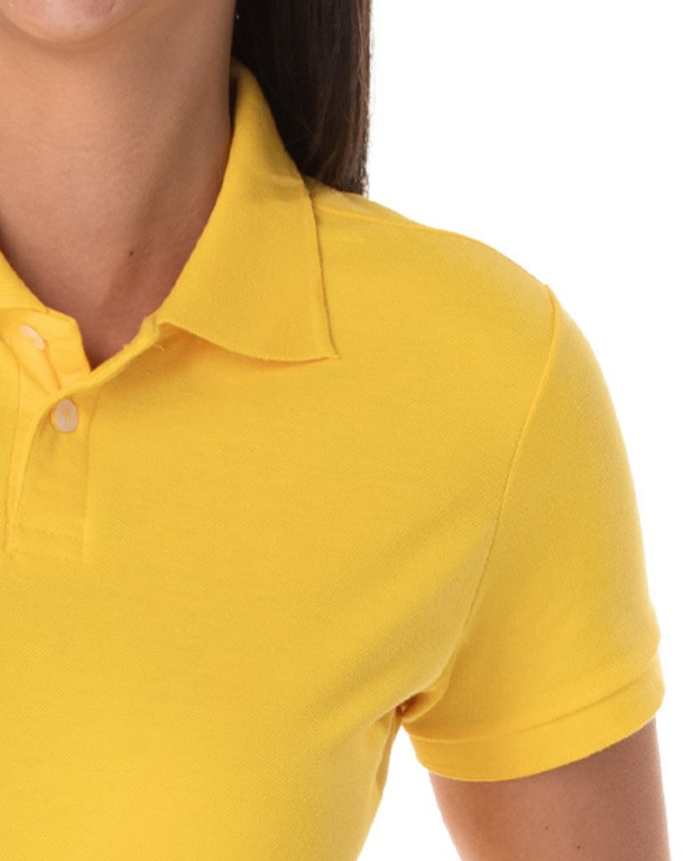 Camisa Polo Piquet Feminina Amarelo Ouro