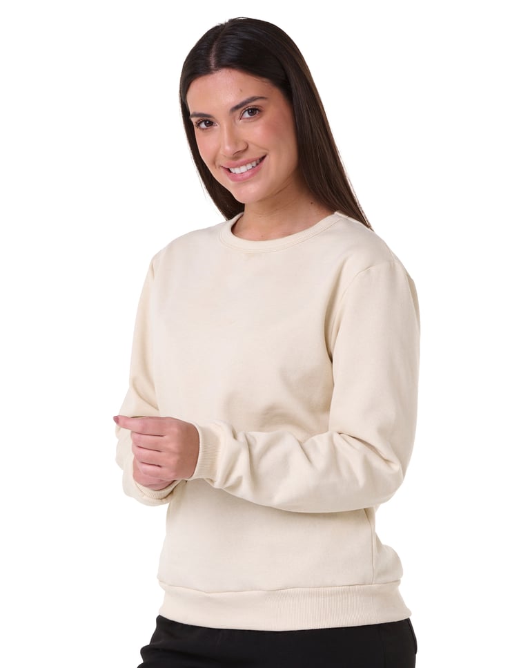 Kit 3 Blusões de Moletom Feminino Areia