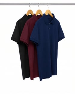 Kit 3 Camisas Polo Piquet Masculinas
