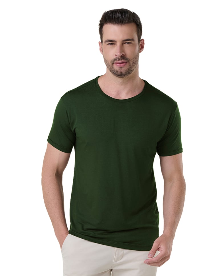 Camiseta Tech Modal Masculina Verde Militar