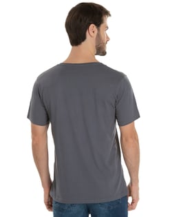 Camiseta de Algodão Premium Cinza Chumbo