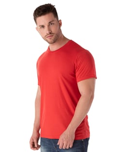 Kit 5 Camisetas PV Masculinas / Malha Fria Vermelha