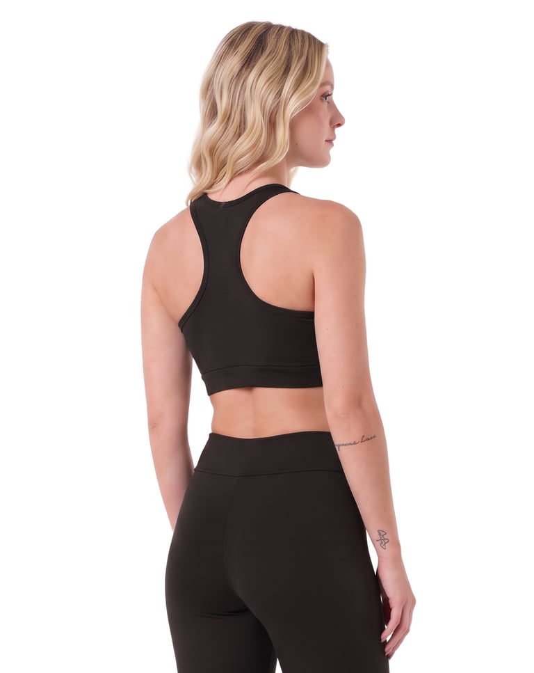 Top Nadador Fitness Feminino Preto