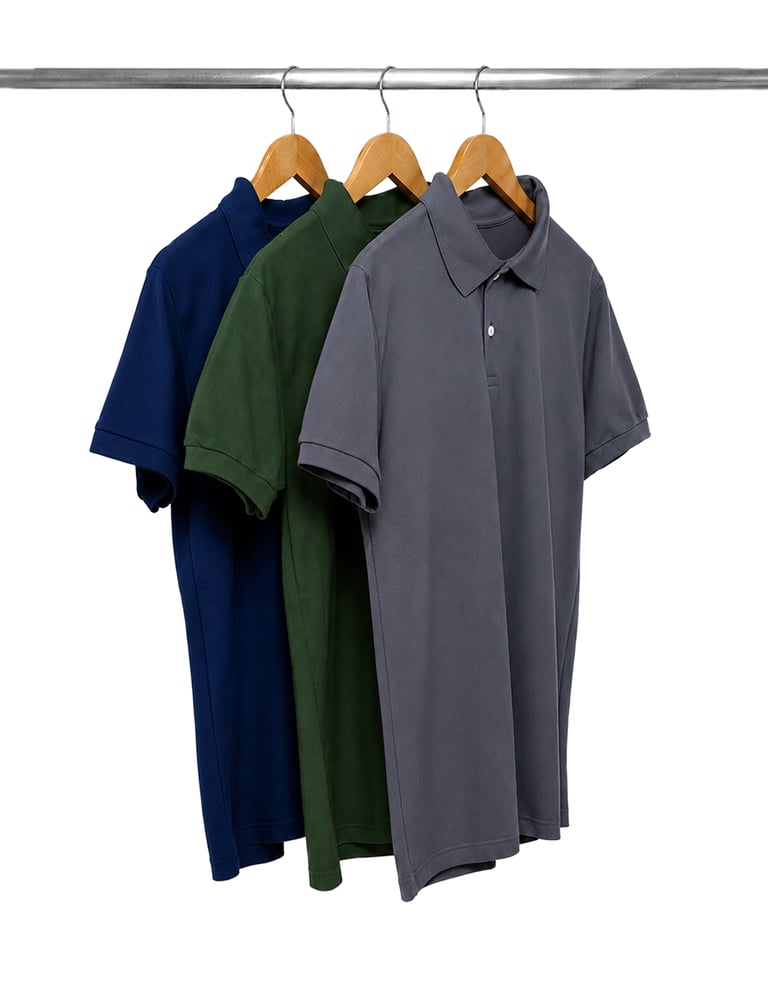 Kit 3 Camisas Polo Piquet Masculinas 03