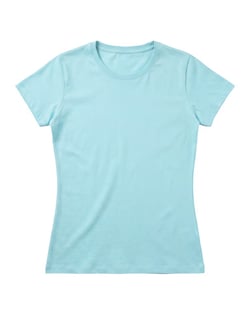 Baby Look de Algodão Premium Azul Claro