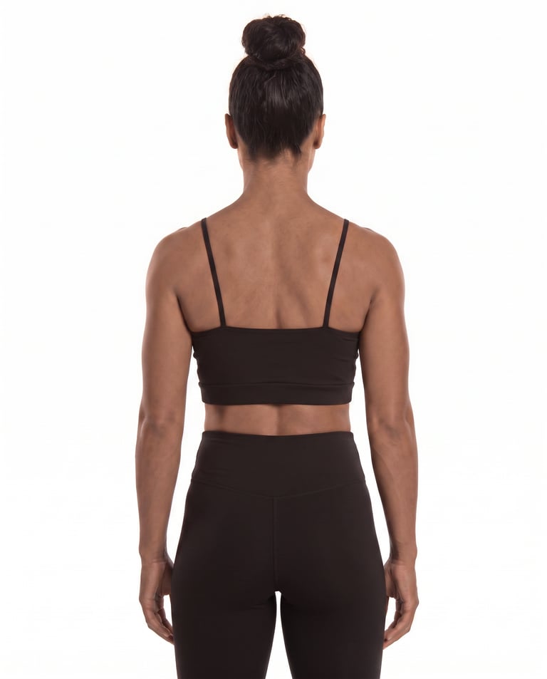 Top de Alcinha Fitness Feminino Preto